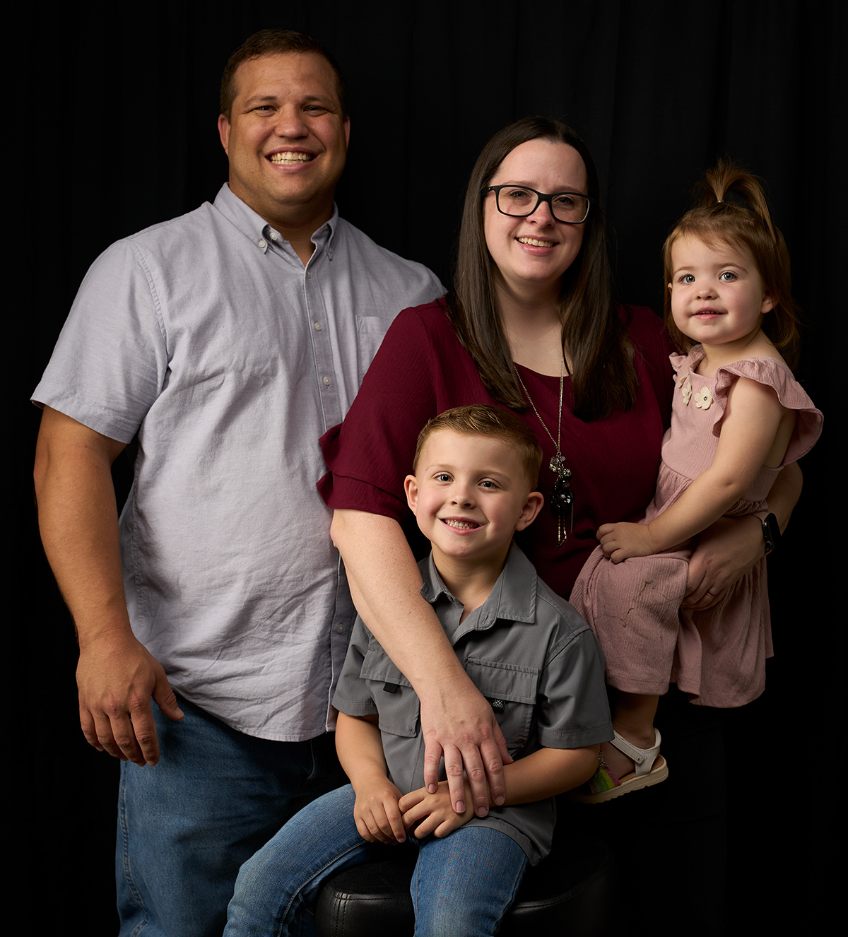 Family portrait in studio light, Cherokee County GA